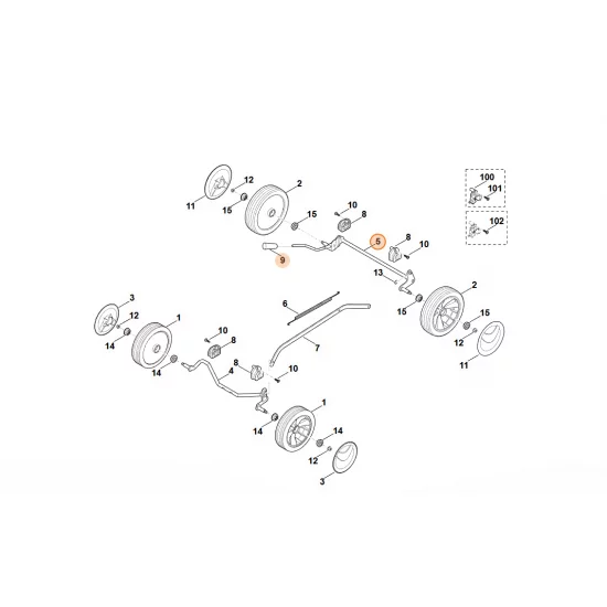 STIHL  Oś 6371 700 2400